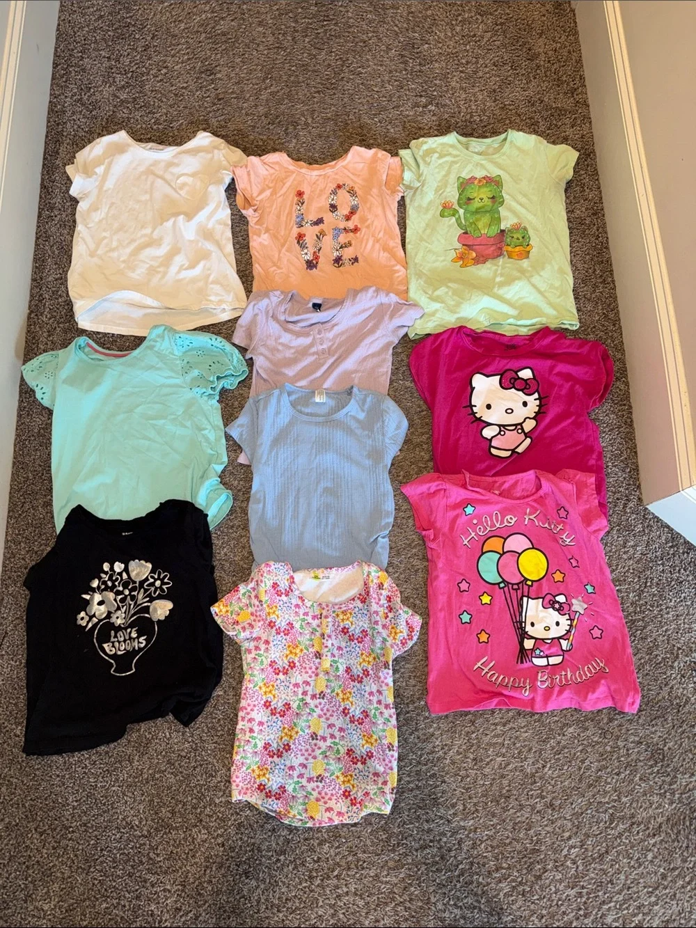 Girls Bundle Assorted Kids Shorts & Tops 10/12